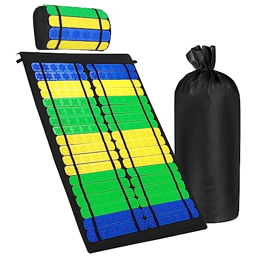 High Pulse Eco Set di tappetini per agopressione con magneti in fibre naturali stimola la circolazione sanguigna e risolve il dolore e la tensione