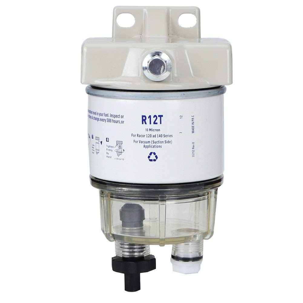 Dingln Fuel Water Separator,R12T Boat Marine Rotation Fuel Filter Water Separator, Separator Marine Fuel Filter Fits For Speedboat - Image 4