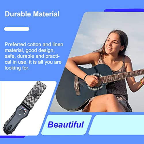 lerwliop Sangle de guitare électrique Ceinture d’épaule Pièces de rechange pour basse Guitaristes Musiciens, Noir blanc - Les Beatles, Paul McCartney, John Lennon, RIngo Starr, George Harrison lerwliop Sangle de guitare électrique Ceinture d'épaule Pièces de rechange pour basse Guitaristes Musiciens, Noir blanc – Image 5