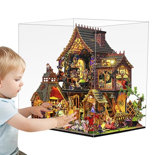 Kit de maison miniature en bois avec meubles pour adultes | Modèle à construire soi-même