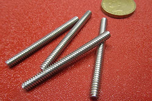 Aluminum Fully Threaded Round Rod, RH, 10-24 Thread Size x 2" Length, 50 Pcs.