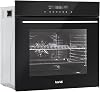 Black 60cm Integrated Fan Assisted Electric Oven 72L Wall Mounted Built-In Grill