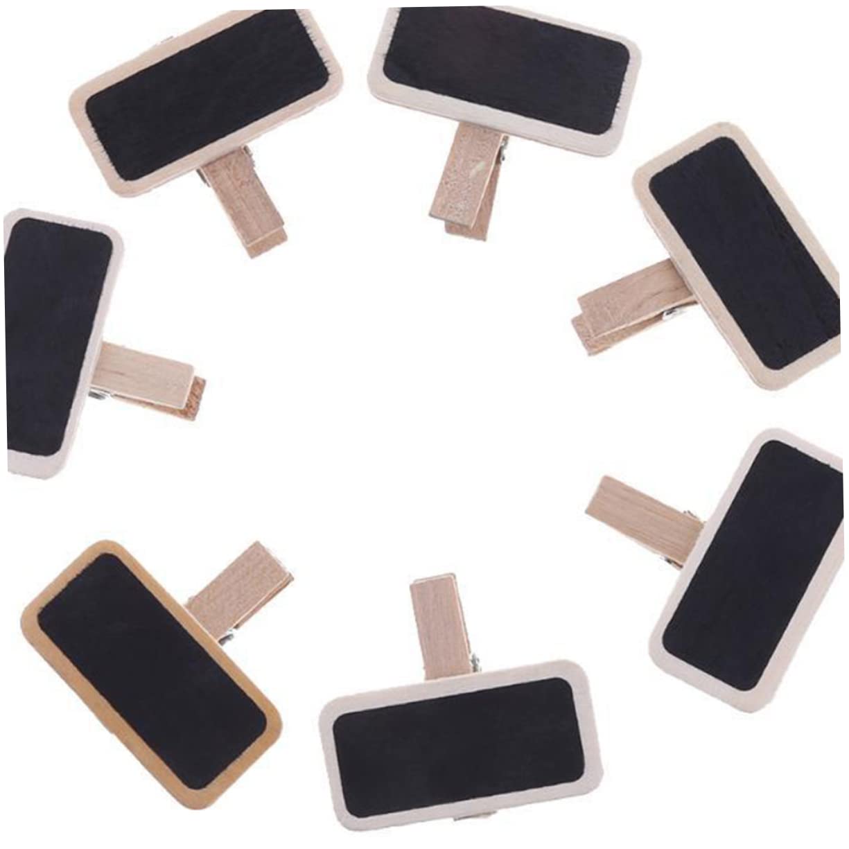 50pcs Chalkboard Wooden Clips Small Rectangular Message Holders for Weddings Parties and Crafts Reusable Erasable Blackboard Clamps for Decor and Communication