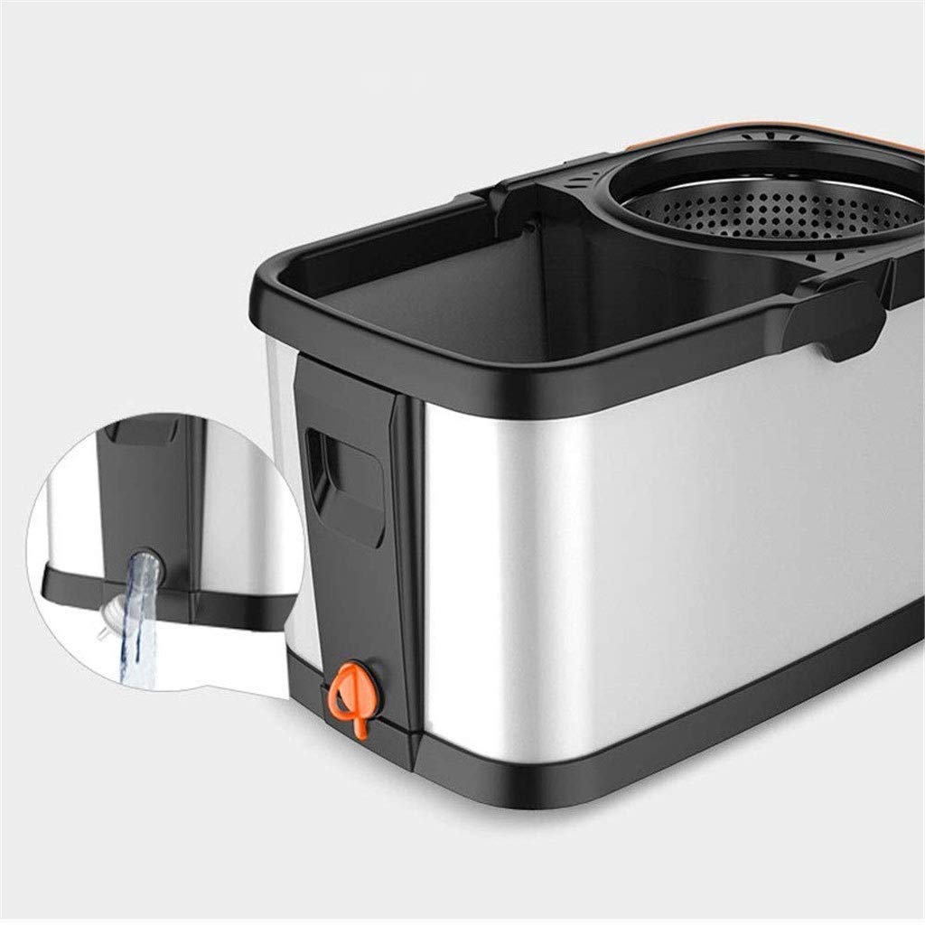 Fregona giratoria, Juego de Cubo dispensador fregona 360° Que Ahorra Espacio, Juego