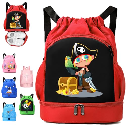 YOUYIKE Niños Mochila de Fitness, Deportiva Impermeable Bolsa de Playa, Bolsa para...