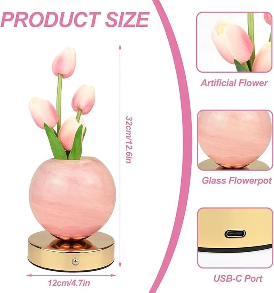 La lampada da scaffale con fiore realistico offre,3#