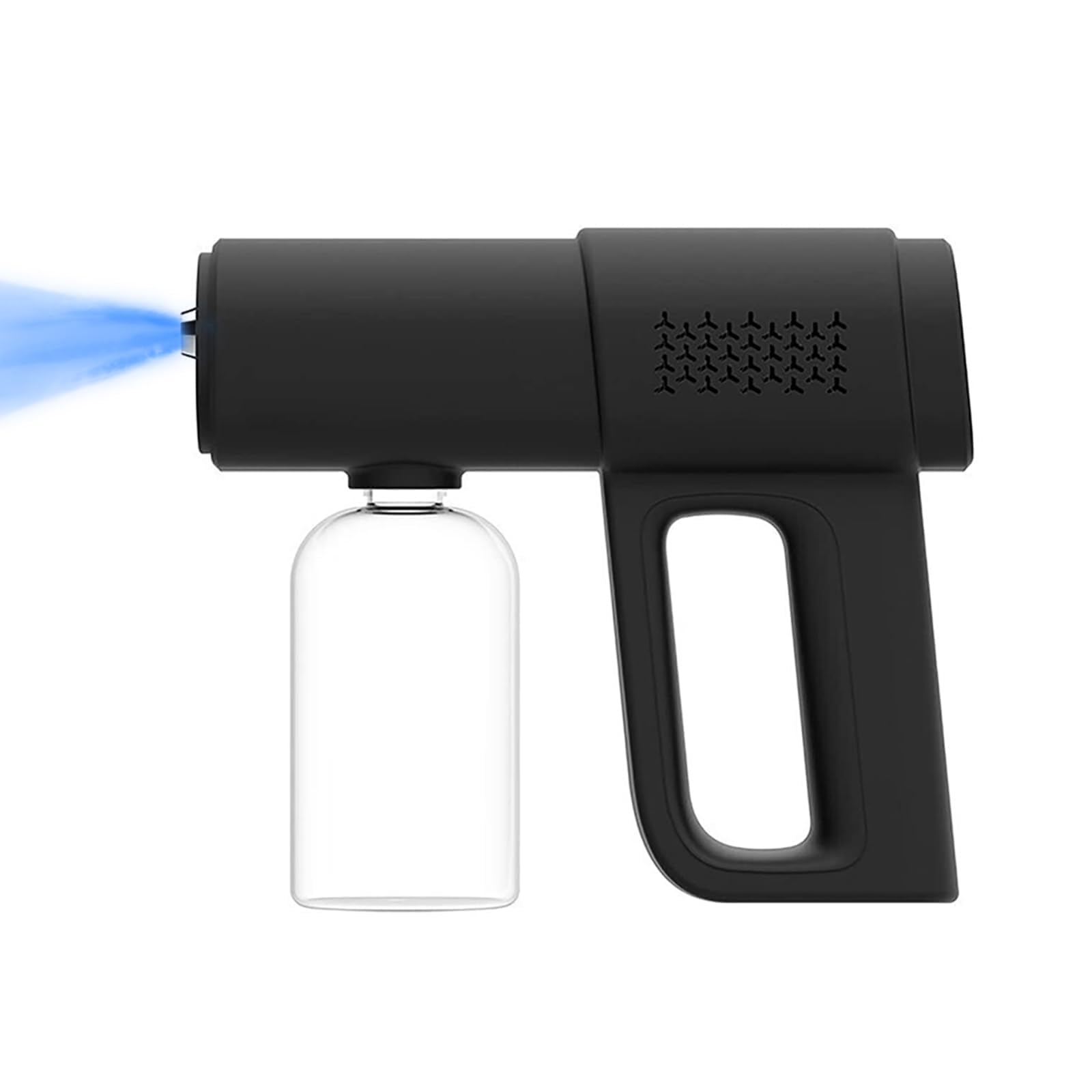 Professionelle Desinfektions-Nebelmaschine, 380 ml kabellose Nano-Sprühpistole, wiederaufladbarer ULV-Zerstäuber mit blauem Licht für berührungslose Desinfektion und Reinigung