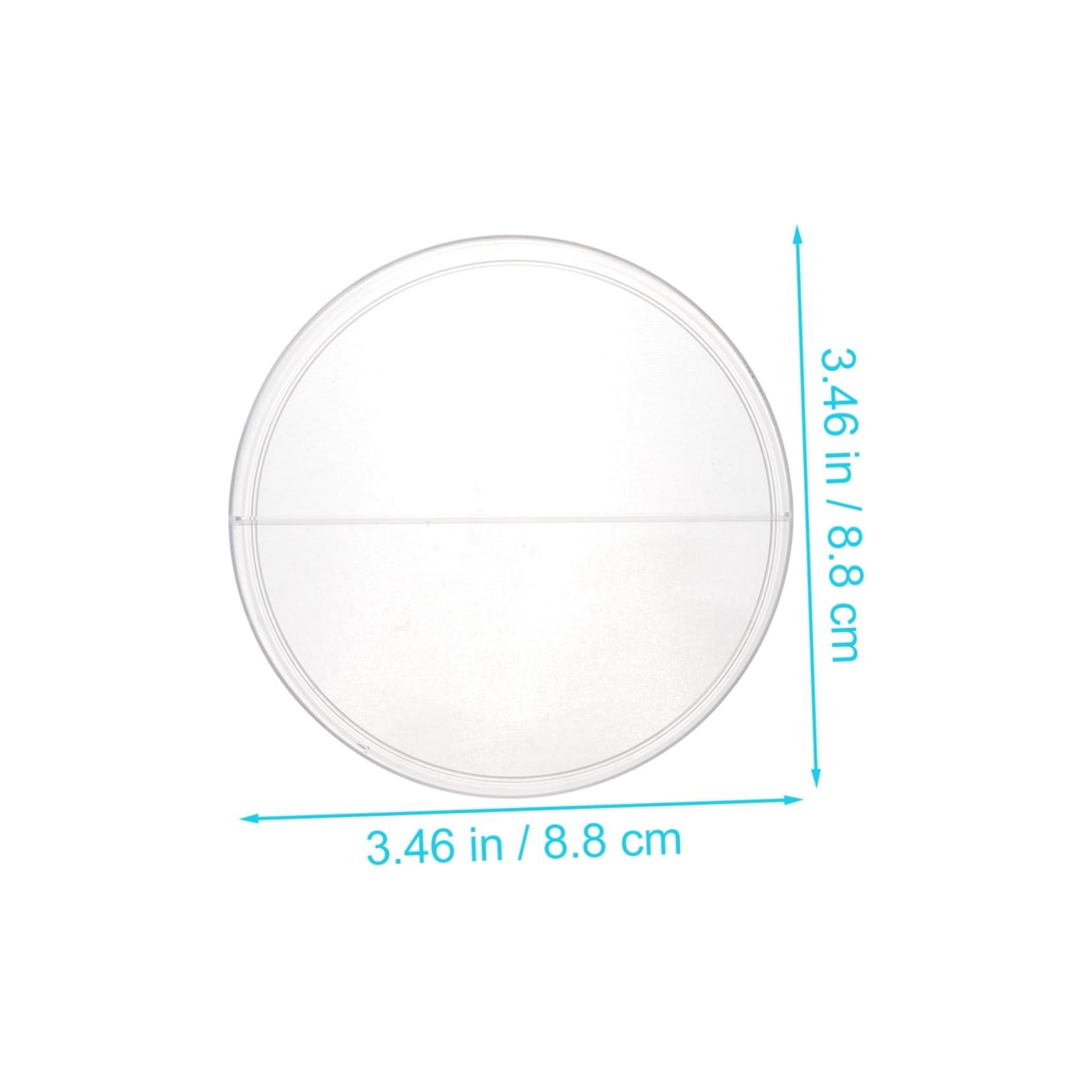 KICHOUSE 10pcs Plastic Culture Plate Cell-Culture Dish Compartments Petri Dish Plastic Petri Dish