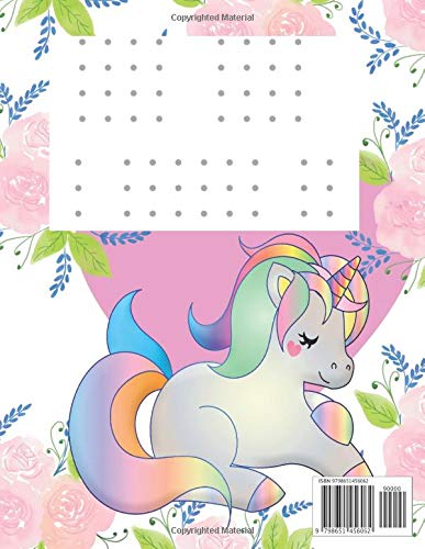 Cute Pastel Unicorn Heart Flower Dots and Boxes Games Book: Dots and Boxes Game paper for Kids,Activity Book to play,for Children,Family For Road ... in the rainy days, summer time,weekends. image 2