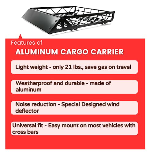 Larin Alcc-11W Aluminum Roof Rack - Lightweight And Durable | Easy Transfer Between Vehicles, 150 Lbs Capacity #TOP4
