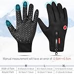 Zhanmai 3/6 Pairs Outdoor Winter Touchscreen Gloves Windproof Waterproof Thermal Gloves for Running Hiking for Men Women - Image 2
