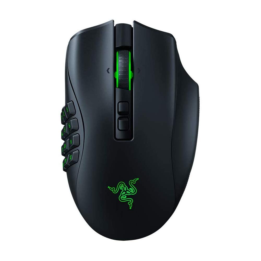 Razer Naga Pro Modular Bluetooth Wireless RGB Gaming Mouse with 3 Swappable Side Plates | Up to 19+1 Programmable Buttons | 20000 DPI Optical Sensor I Black – RZ01-03420100-R3A1