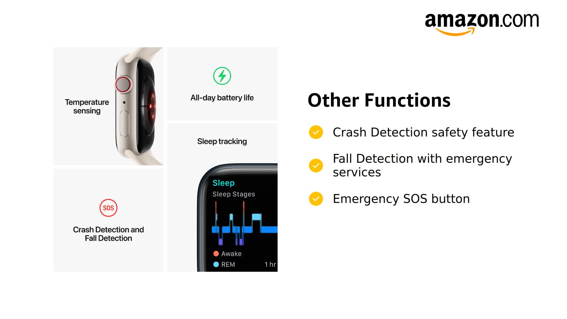 Amazon.com: Apple Watch Series 8 (GPS + Cellular, 41mm