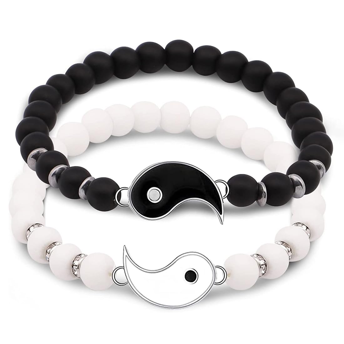 Braccialetti Dell'Amicizia Per BFF - 2 Pezzi Con Simbolo Yin Yang, Regolabili E Di Alta Qualità - Foto 6