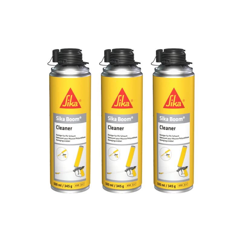 SIKA Lot de 3 nettoyants pour mousses polyuréthanes expansives Boom Cleaner - 500ml