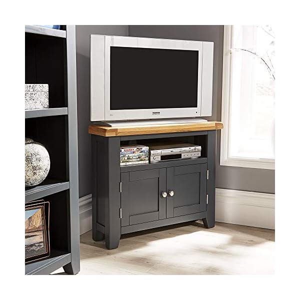 Home Source Solid Wood 2 Door Corner TV Plasma Stand Unit