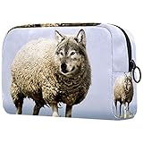 【Anwendung】 ： In der Kosmetiktasche können Sie täglich Make-up-Pinsel, Lippenstifte, Sonnenschutzmittel, Wimpernzangen, Kompakte, Nagellack, Münzen, Bargeld, Mobiltelefone, Schlüssel, Bankkarten und andere Gegenstände transportieren