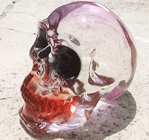 Estatua de Calavera de Cristal Electroplateada 7x5x6 cm miniatura 3