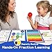 CABVIP Magnetic Fraction Tiles & Circles Set with Dry Erase Board - Montessori Math Manipulatives Kit for Grade 1-5, Homeschool Classroom Fraction Puzzles and Games