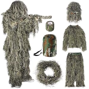 SOROVEE 6 in 1 Ghillie Anzug Jagdbekleidung