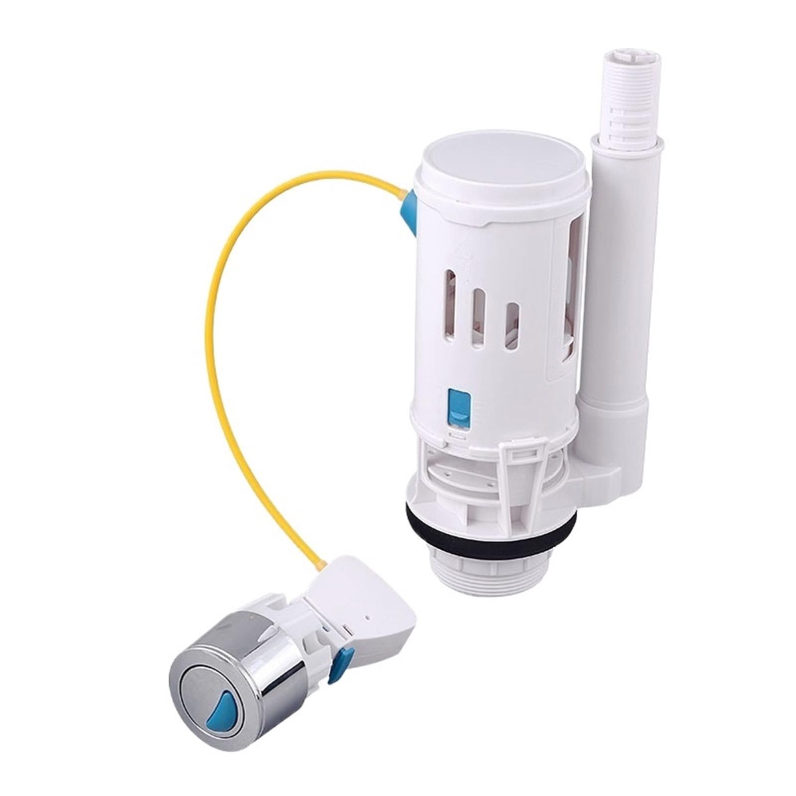 XPJYUA Toilet Drain Valve Linear Control Toilet Fitting Outlet Valve Water Saving Flush Kit Tank Drain Fittings System(Split drain valve)