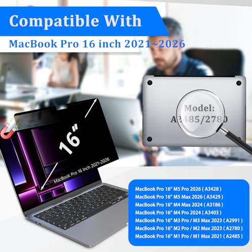 Protector de Pantalla para MacBook Pro 16 magnético que necesitas para blindar tu intimidad visual 3