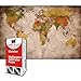 GREAT ART Foto Mural Mapa del Mundo Vintage Decoración Hogar Atlas 210 x 140 cm - Papel Pintado 5 Piezas incluye Pasta para pegar