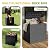 KFY 35 Gallon Resin Deck Box with Lockable Latch, Waterproof UV-Resistant Multi-Purpose Outdoor Storage for Patio Cushions, Garden Tools & Package Storage, Black