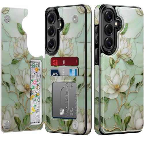 Étui portefeuille Samsung S26 Plus Esdot housse cuir fleuri femme