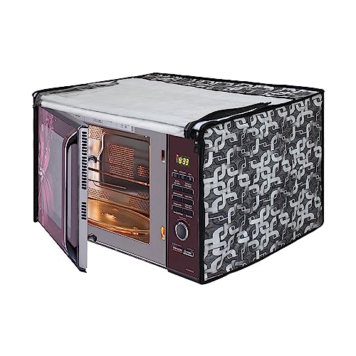 Image of DREAM KING Stylish Design & Printed Microwave Oven Cover Full Closure |waterproof & Dustproof Oven Cover Suitable for All Models - Multicolour SA38
