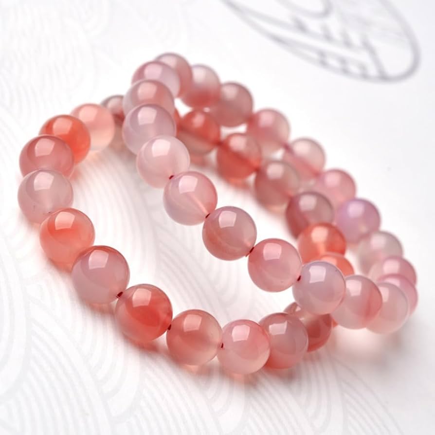 レア物 希少な天然 塩源メノウ玉髓花開富貴バラの彫刻が施されたブレスレットです レア物 希少な天然 塩源メノウ玉髓花開富貴バラの彫刻