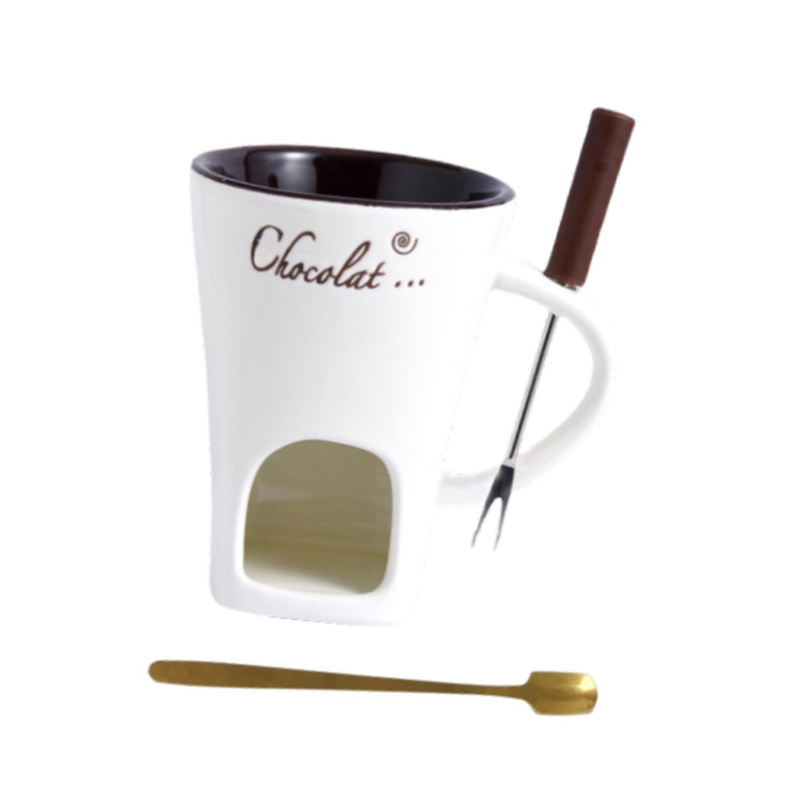 BNF Fondue Pot Kitchen Appliances Fondue Mug for Party Valentines Day Date Night White | Home & Garden