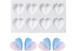 8 Grid Heart-Shaped Silicone Mold for Enchanting Candies and More