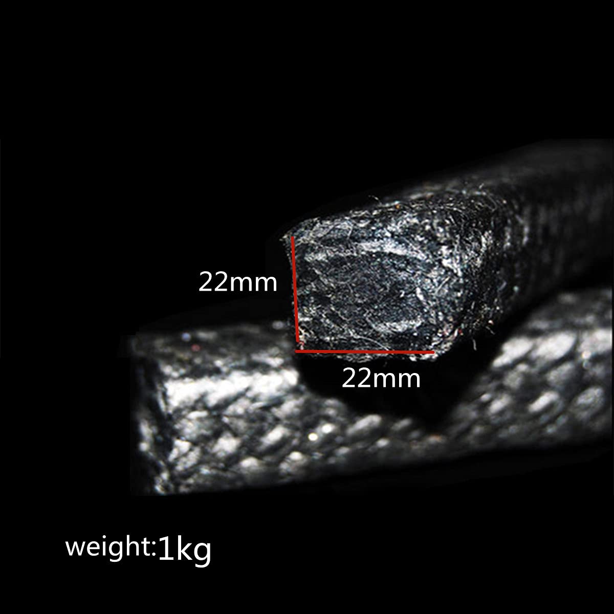 Guarnizione In Grafite Per Pompe E Valvole - 6x6x1000 Mm, Classe A, Resistente Ad Alta Temperatura