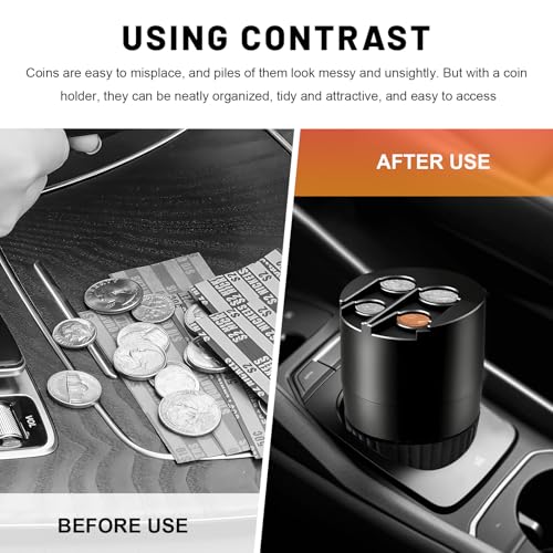 Portamonedas para carro con gran capacidad y organizador miniatura 4