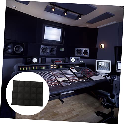 Paneles acústicos aislantes en forma de pirámide Toddmomy 12Pcs para paredes, techos y puertas con alta densidad, absorbente de sonido y retardante de fuego miniatura 3