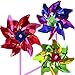 PROLOSO 24 Pack Plastic Pinwheels for Kids Party Favors DIY Lawn Windmill Set Pinwheels for Yard and Garden