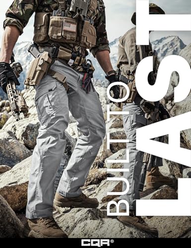 Image of CQR Men's Tactical Pants, Water Resistant Ripstop Cargo Pants, Lightweight EDC Work Hiking Pants, Outdoor Apparel