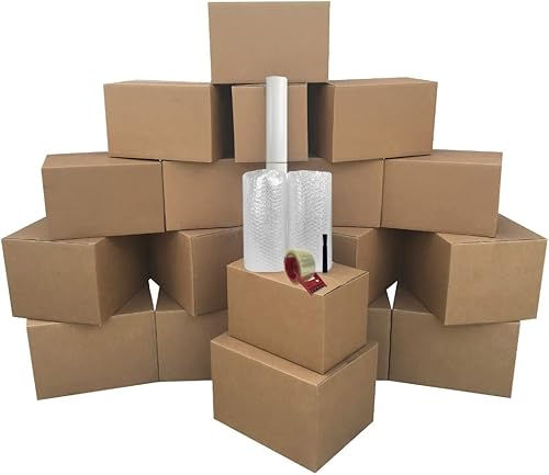 uBoxes Kit básico de cajas de mudanza 1  suministros 18 cajas de mudanza burbujas y cinta