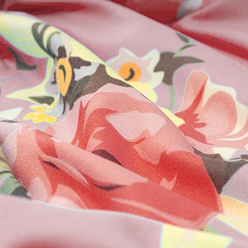 Floral Fitted Baby Shower Dresses for Pregnant Women Pink XL