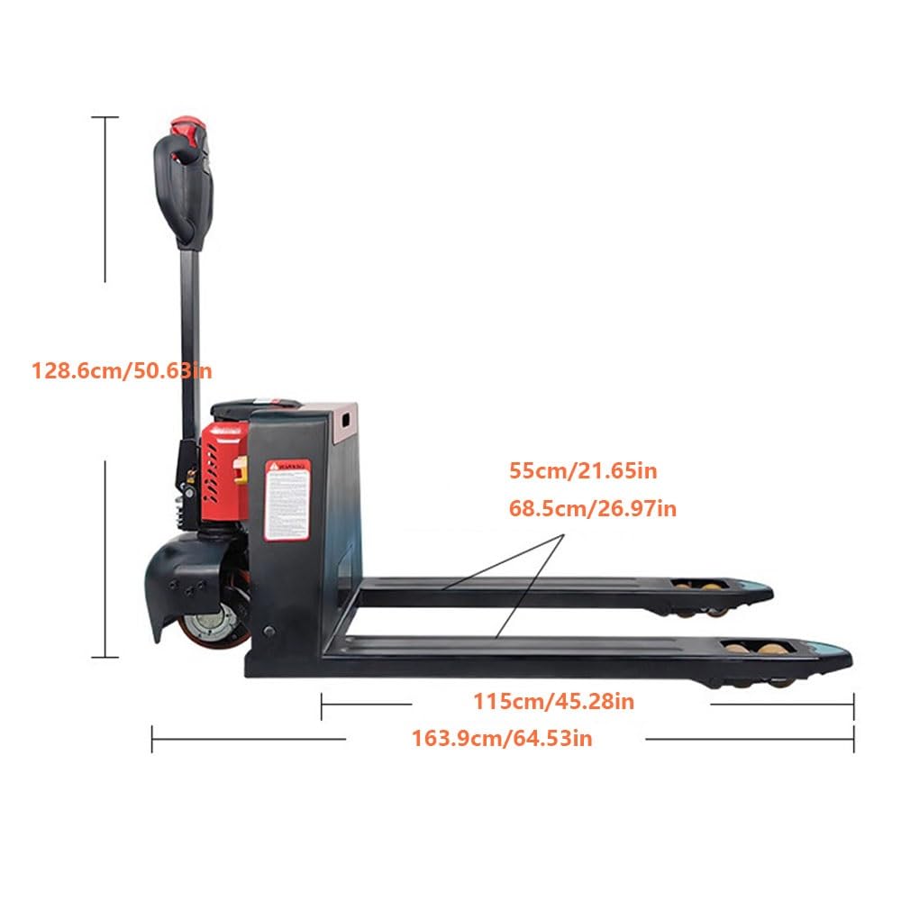 Transpallet elettrico, sposta senza sforzo 3300 libbre di materiali for carichi pesanti for scene strette Magazzini(55cm)