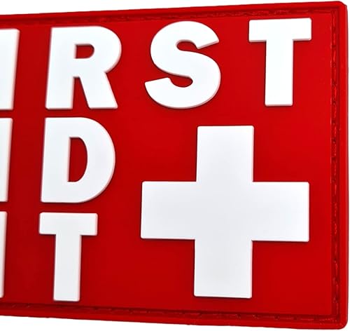 Miniatura 3 de Botiquín de primeros auxilios Parche de PVC IFAK (blanco y rojo)