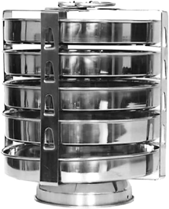 Ajeet Thatte Stainless Steel 5 Plates Idli Stand- Silver