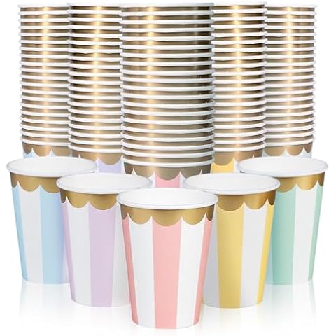 Confettiville Disposable Paper Coffee Cups, 100 Pack Cover