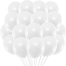 Luftballons Weiß,50 Stück Helium Ballons Partyballon Deko, Matt Weisse Ballons Hochzeit, 12 Zoll Weiße Luftballons, Latex Helium Ballon, für Weiß Party Geburtstag Hochzeit Verlobung Babyparty Deko