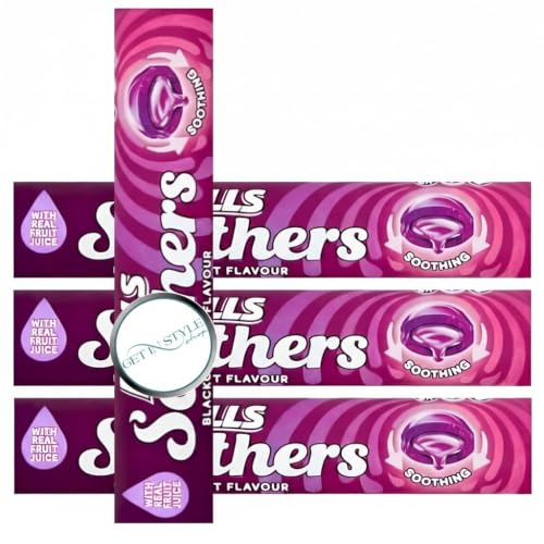 4x 45g Soothers Blackcurrant Flavour with Real Fruit Juice Bundled by GetInStyle Shop