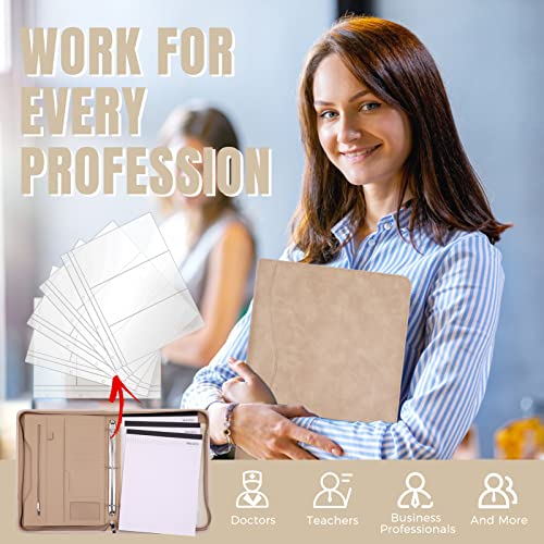 Sbrinnaliao 3-Ring Padfolio Portfolio Binder Organizer,Pu Leather Folder Binder Business Planner Notebook Zippered Portfolio For Women/Men With Document Sleeve,Letter/A4 Size Clipboard #TOP5