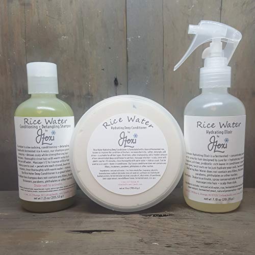 Rice Water Shampoo, Conditioner + Serum set