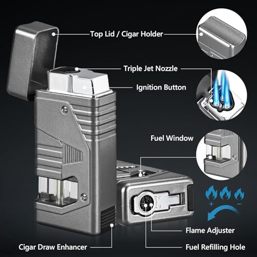 Encendedor Triple Llama Torch Joyoldelf para Cigarros miniatura 2