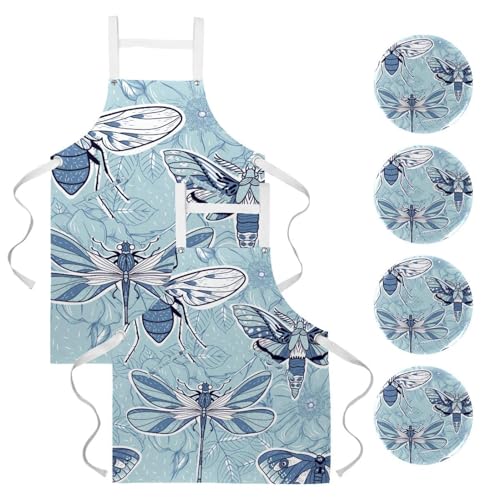 Tablier de serveuse multicolore pour bistrot et pâtisserie à la maison